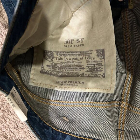Levi's Premium 501 Slim Taper Jeans Selvedge 100% Cotton - Picture 7 of 7